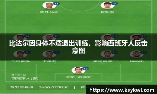 比达尔因身体不适退出训练，影响西班牙人反击意图